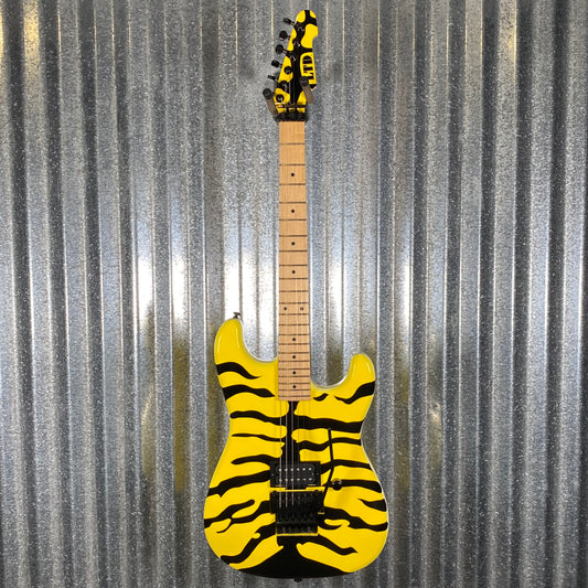 ESP LTD GL-200MT George Lynch Yellow Tiger Stripe Graphic Guitar LGL200MT #0262 Used
