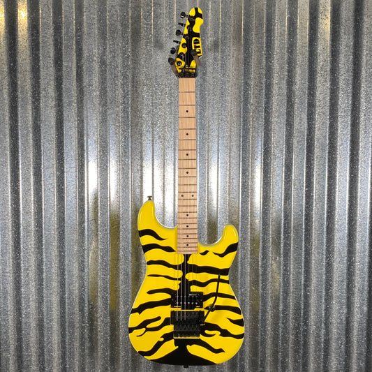 ESP LTD GL-200MT George Lynch Yellow Tiger Stripe Graphic Guitar LGL200MT #0761 Used