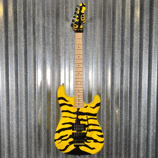 ESP LTD GL-200MT George Lynch Yellow Tiger Stripe Graphic Guitar LGL200MT #0329 Used