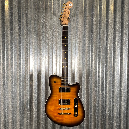 Reverend Charger RA FM Coffee Burst Flame Guitar #65926