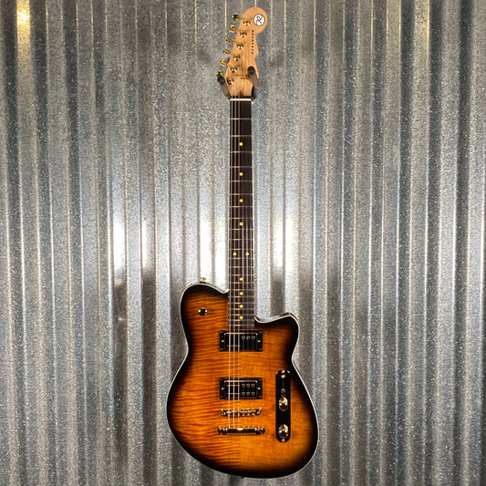 Reverend Charger RA FM Coffee Burst Flame Guitar #67638
