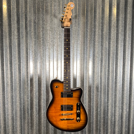 Reverend Charger RA FM Coffee Burst Flame Guitar #67635