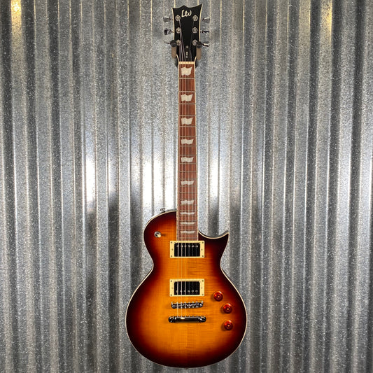 ESP LTD EC-256 Flame Dark Brown Sunburst Guitar LEC256FMDBSB #0677 Used
