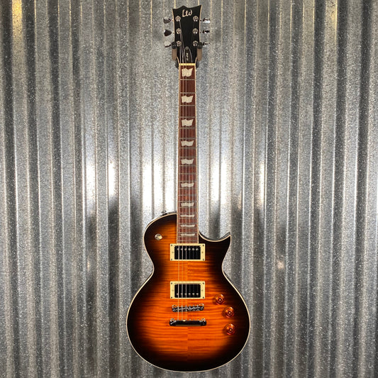 ESP LTD EC-256 Flame Dark Brown Sunburst Guitar LEC256FMDBSB #0426 Used