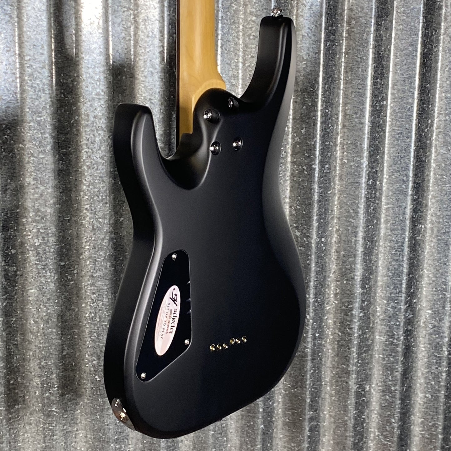 Schecter C-6 Deluxe Satin Black Guitar #0070