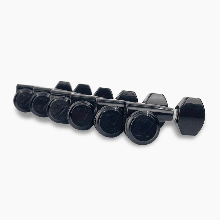 True Lok TK-7106-003 Mini Size Guitar Locking Tuners Single Pin 6 In Line Black Fits G&L USA