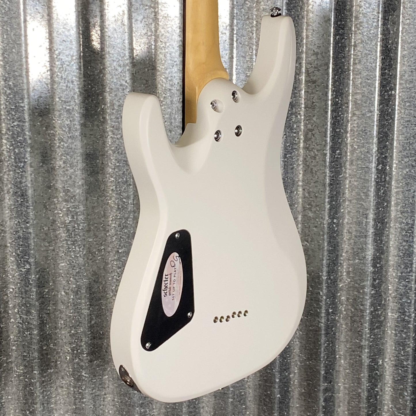 Schecter C-6 Deluxe Satin White Guitar #0050