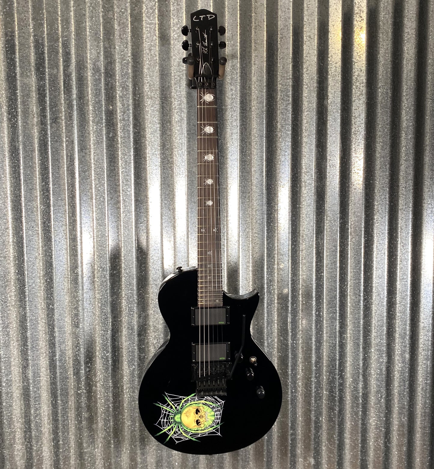 ESP LTD KH-3 30th Anniversary Spider Kirk Hammett Black Guitar & Case LKH3 #0921 Used