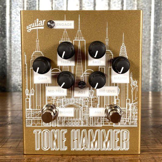 Aguilar Tone Hammer Limited Edition Gold Skyline Bass Preamp EQ DI Effect Pedal