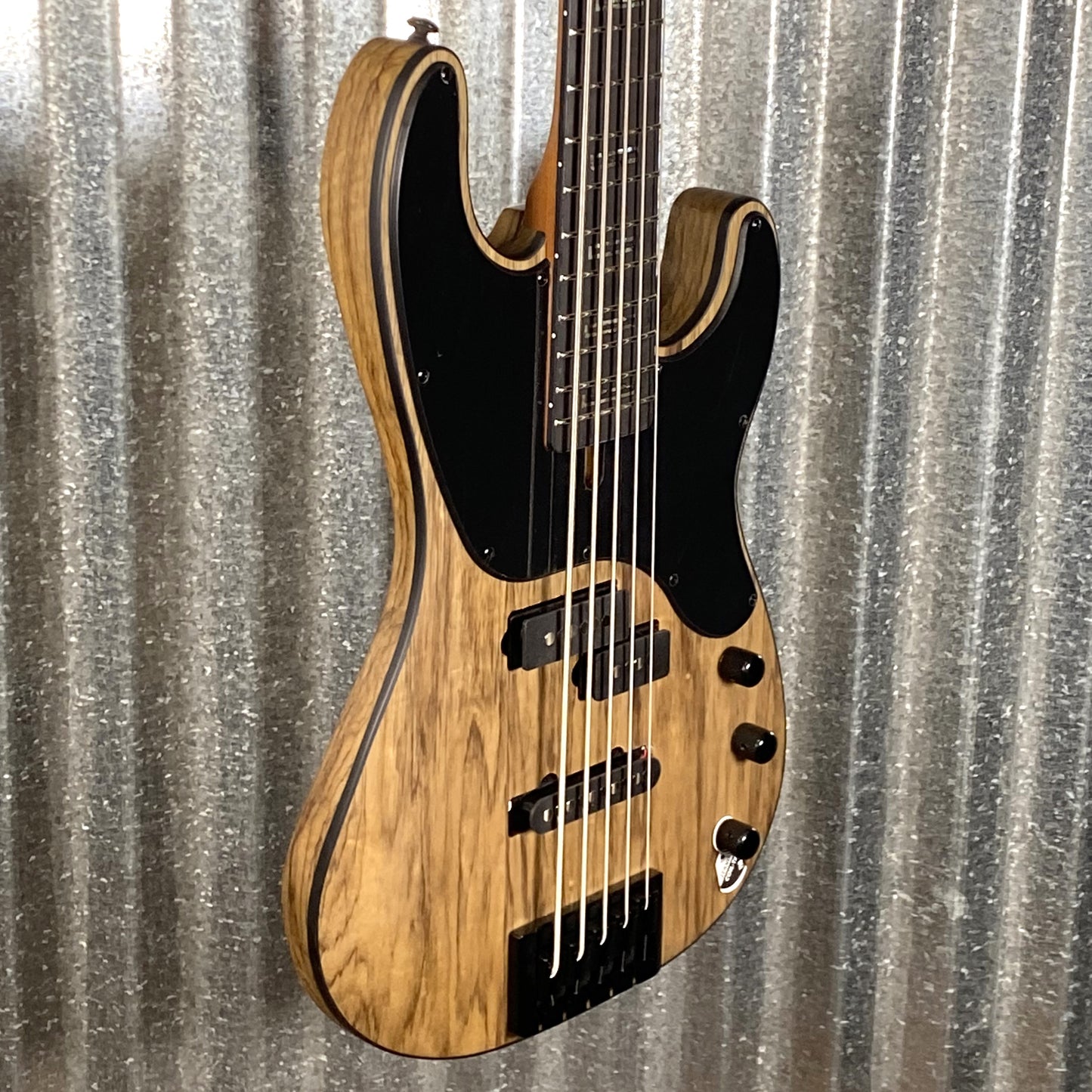 Schecter Model-T 5 Exotic 5 String Bass Natural Satin Black Limba #1802