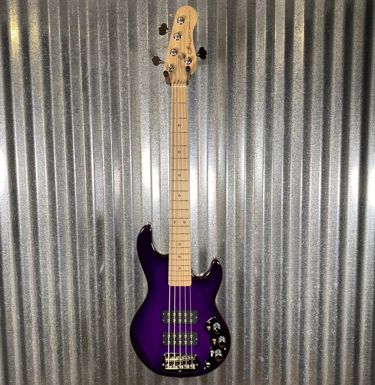 G&L USA CLF L-2500 S750 Purpleburst 5 String Bass & Bag S-750 L-2500 #6073