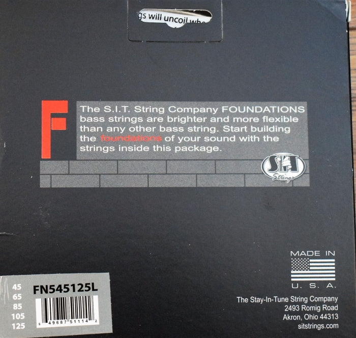 SIT Strings Foundations 5 String Medium Light Nickel Bass Set FN545125L