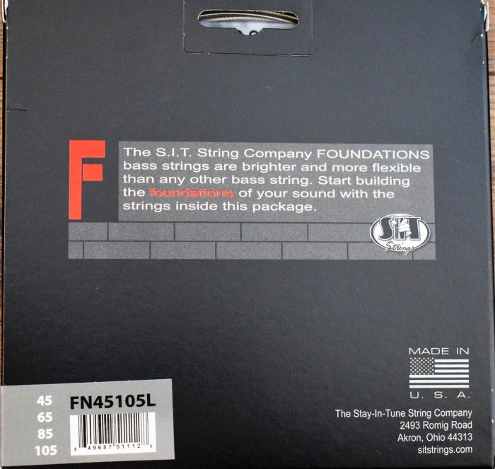 SIT Strings Foundations 4 String Medium Light Nickel Bass Set FN45105L