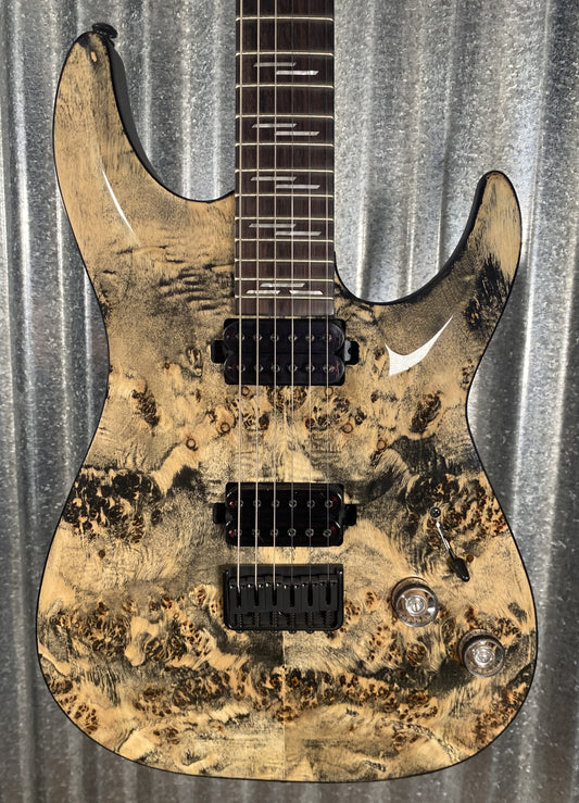 Schecter Omen Elite 6 Charcoal Burl Top Guitar #0948