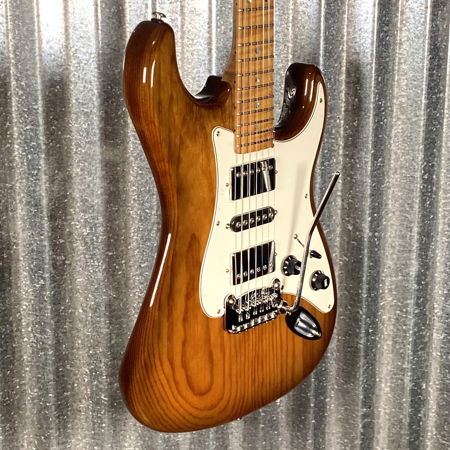 G&L USA Custom Shop Legacy HSH Smoked Caramel Roasted Pine Guitar & Bag #5004