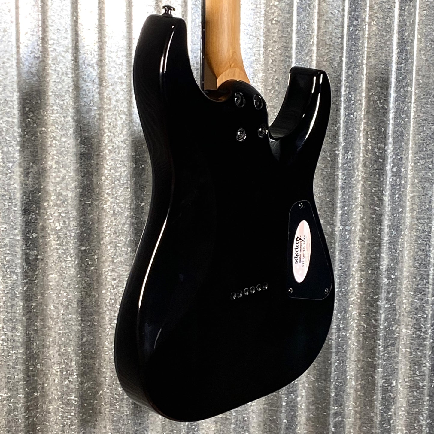 Schecter C-1 Standard Black Fade Burst Burl Left Hand Guitar #0098