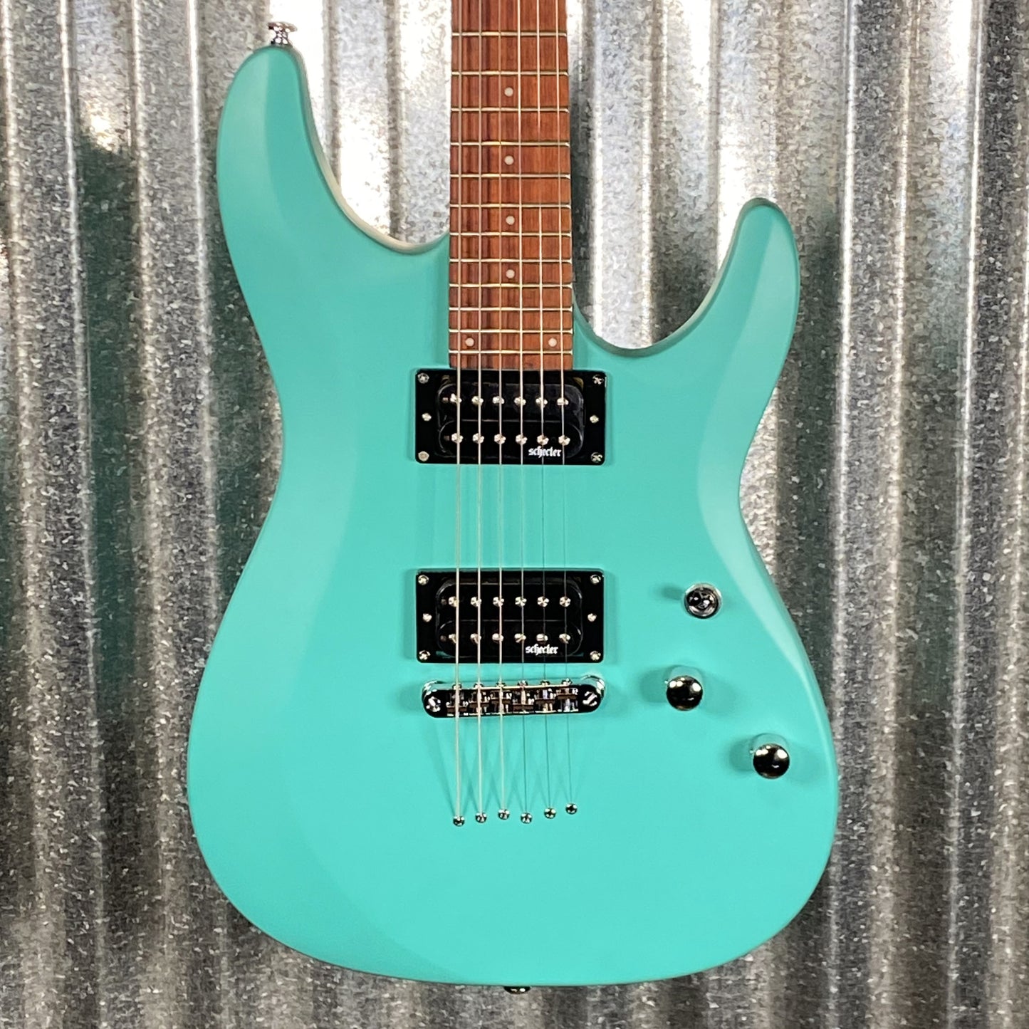 Schecter C-6 Deluxe Satin Aqua Guitar Blem #0729