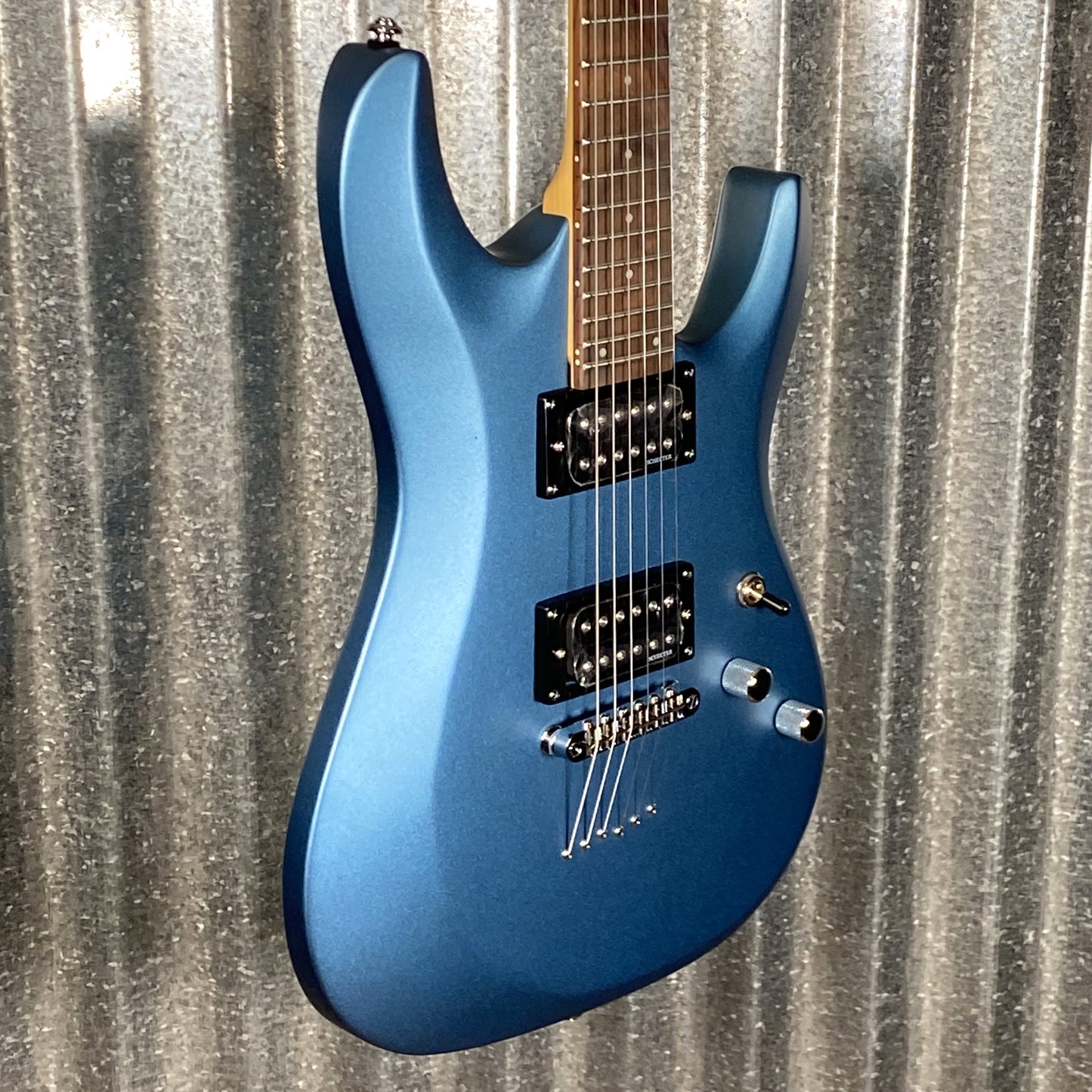 Schecter C-6 Deluxe Satin Metallic Light Blue Guitar #0539