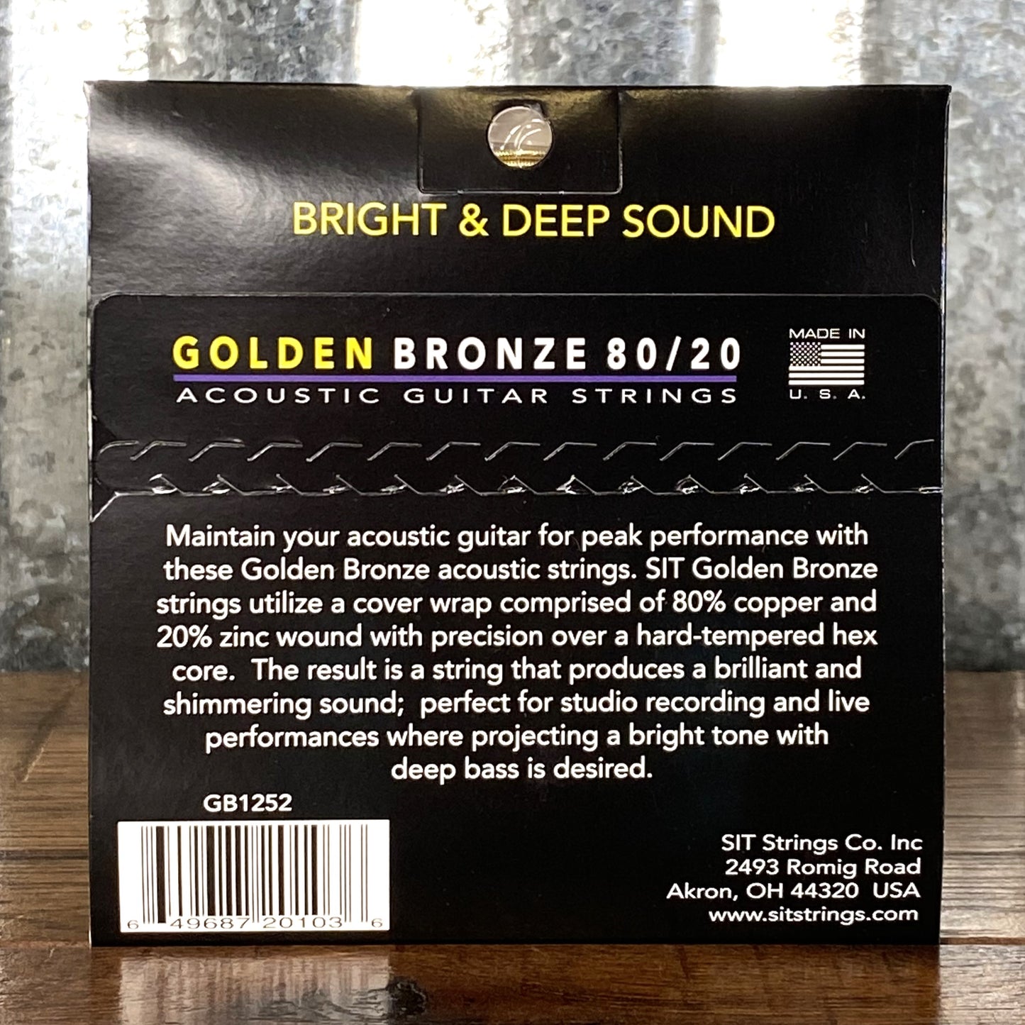 SIT Strings GB1252 Golden Bronze 80/20 Light Acoustic Guitar Strings 3 Pack