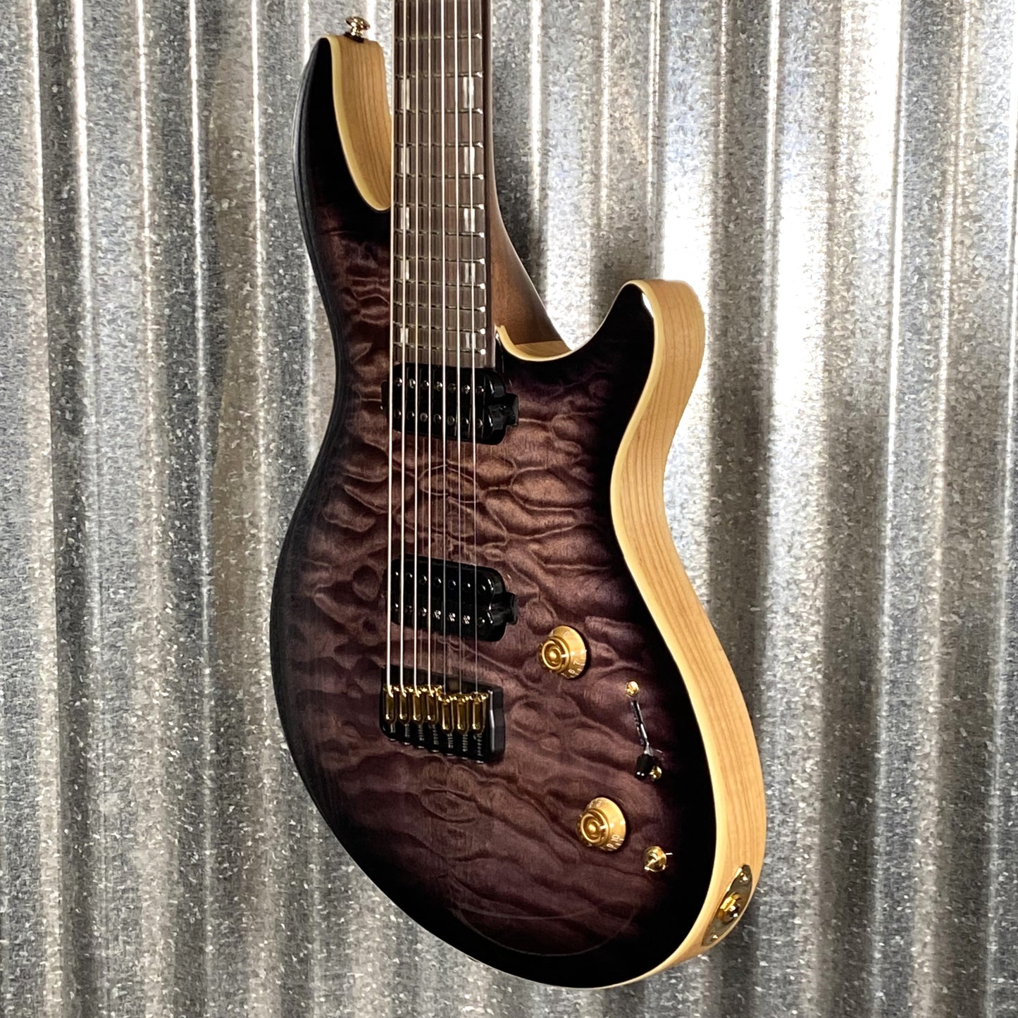 ESP LTD JR-7 Javier Reyes Quilt Fade Blue Sunburst 7 String Guitar & Case LJR7QMFBSB #0839 Used