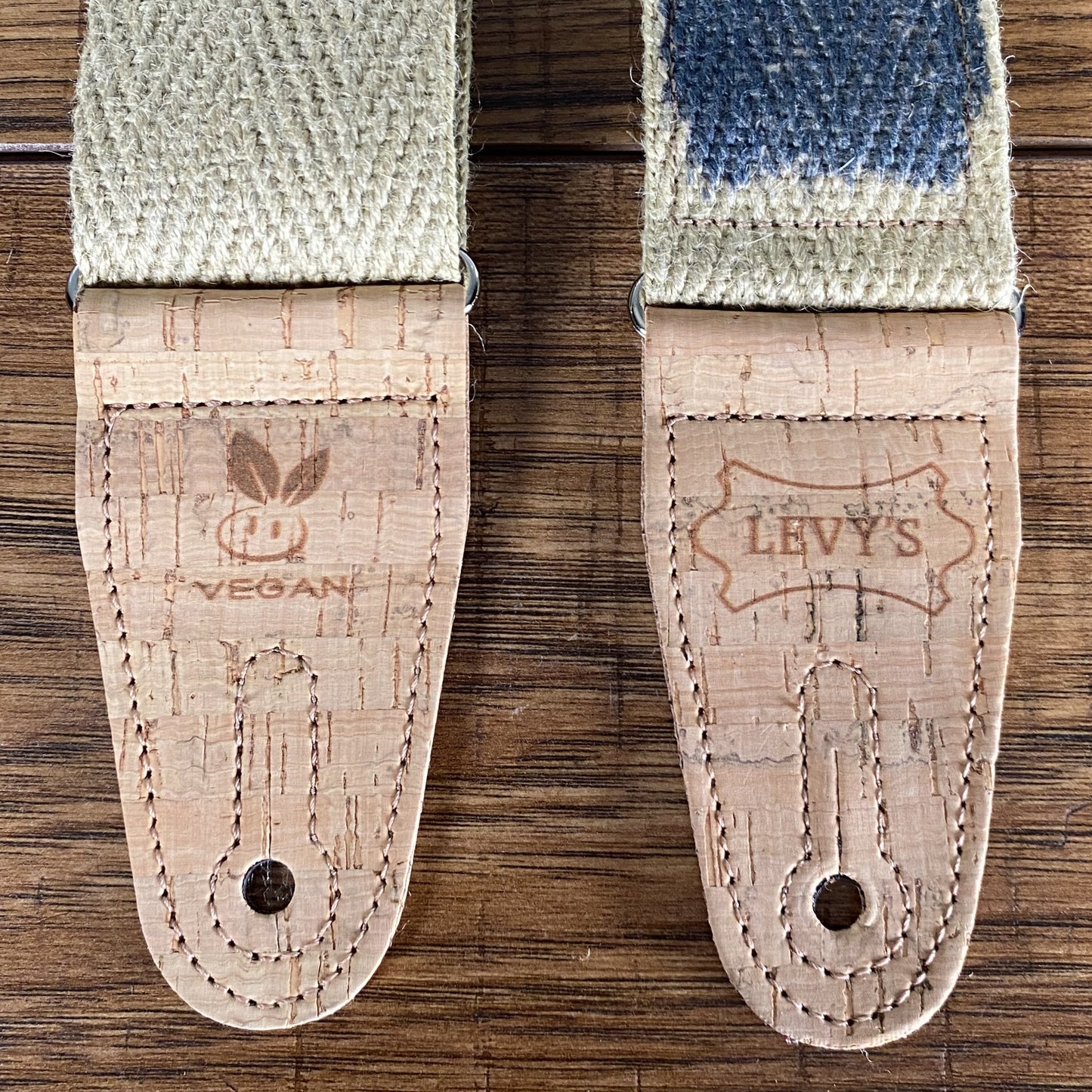 Levy's MH8P-003 2" Hemp Pick Pocket Guitar Bass Strap Cream