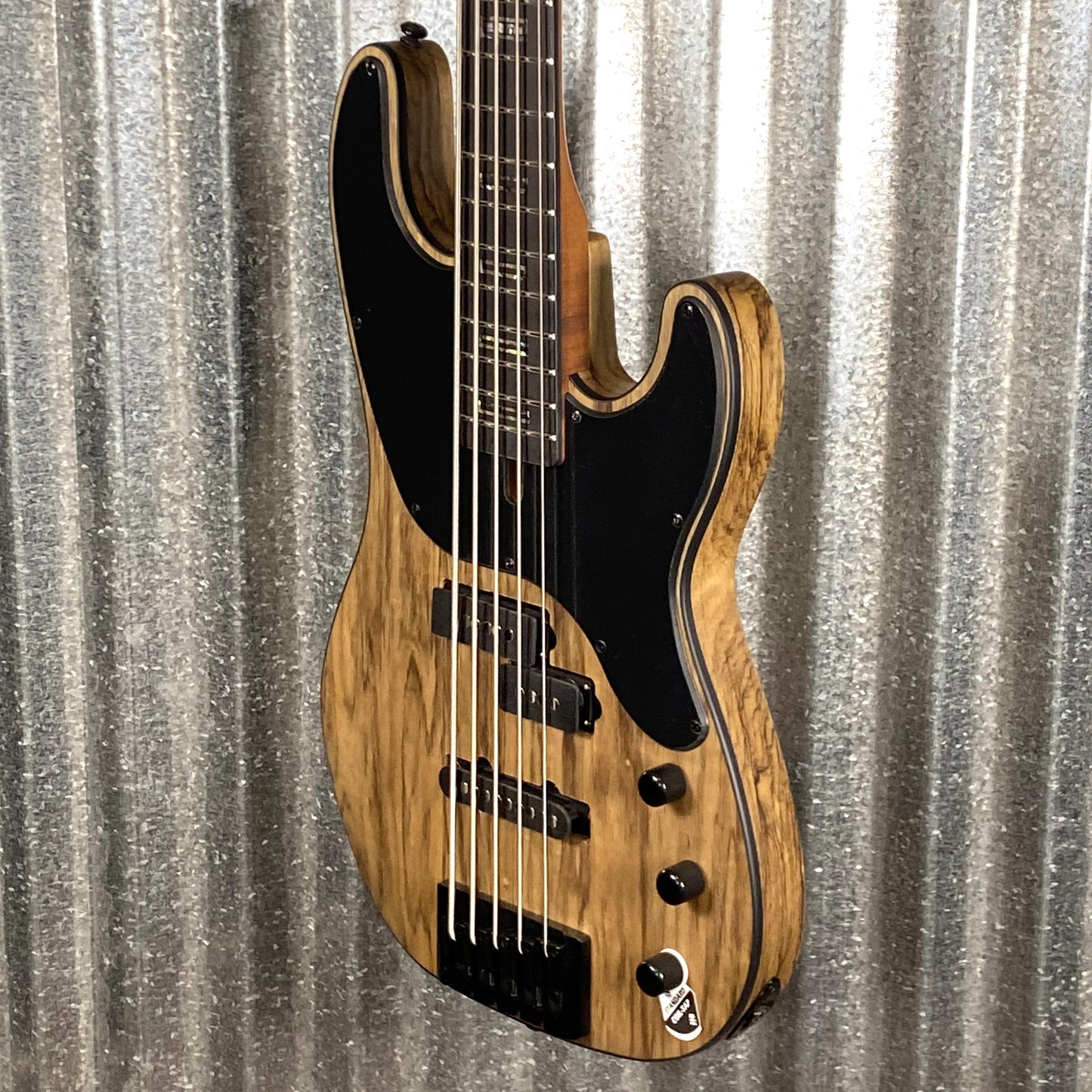 Schecter Model-T 5 Exotic 5 String Bass Natural Satin Black Limba #1802