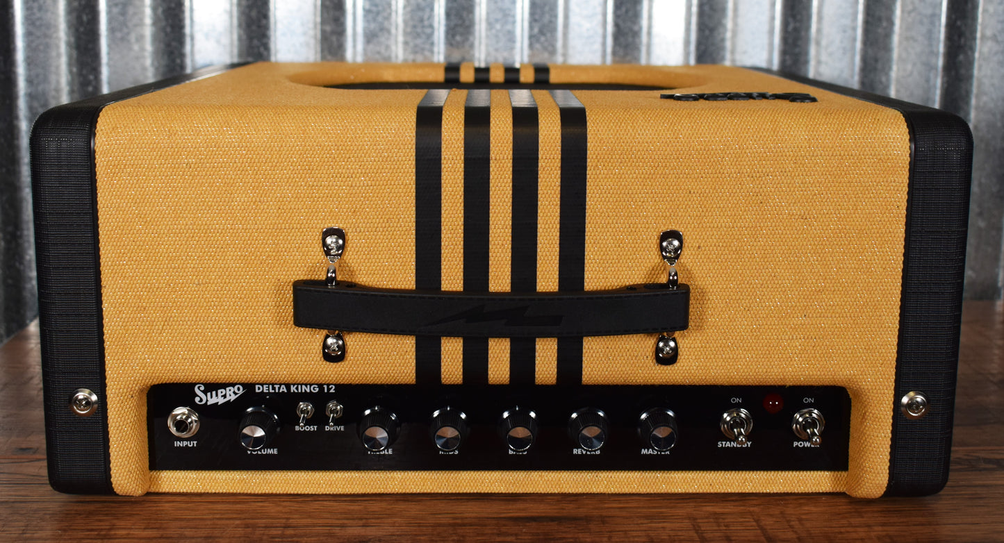 Supro Delta King 12 All Tube 15 Watt 12" Guitar Combo Amplifier Tweed Black 1822RTB