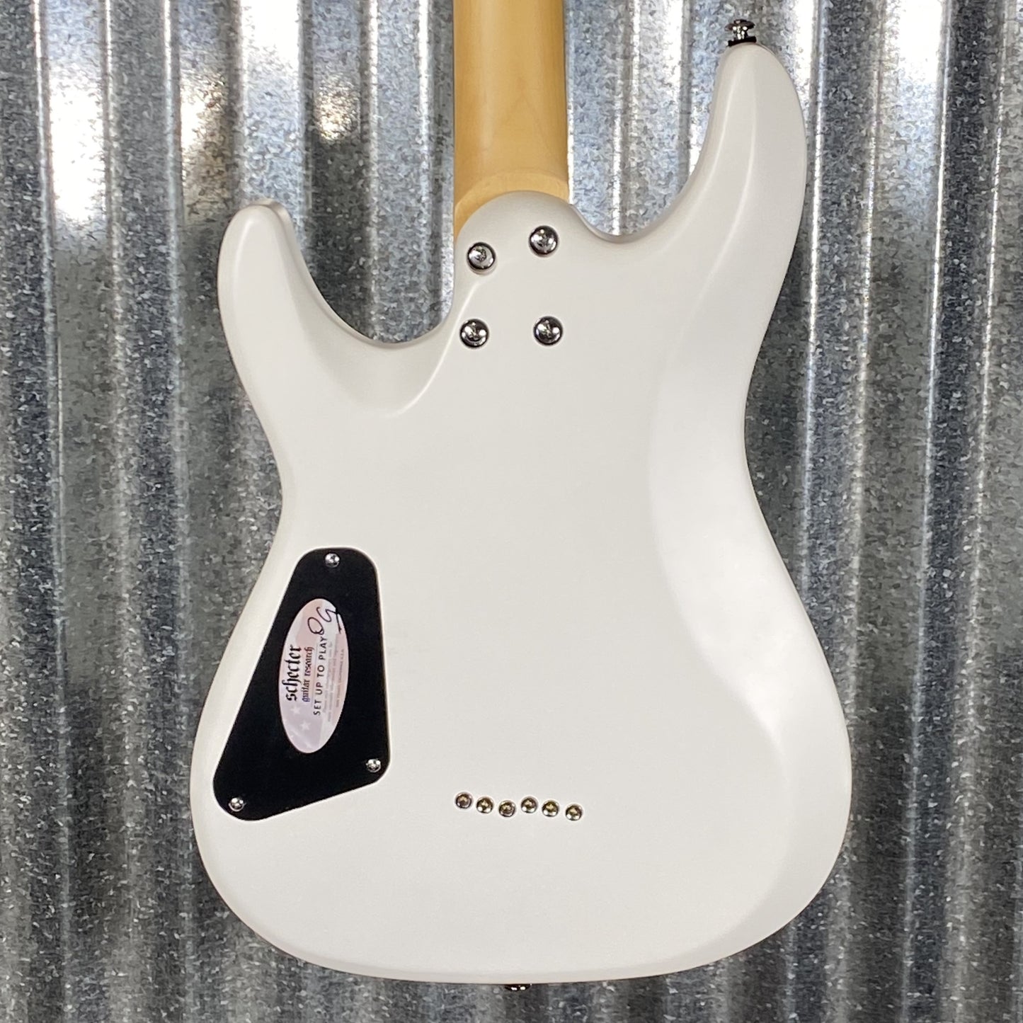 Schecter C-6 Deluxe Satin White Guitar #0050