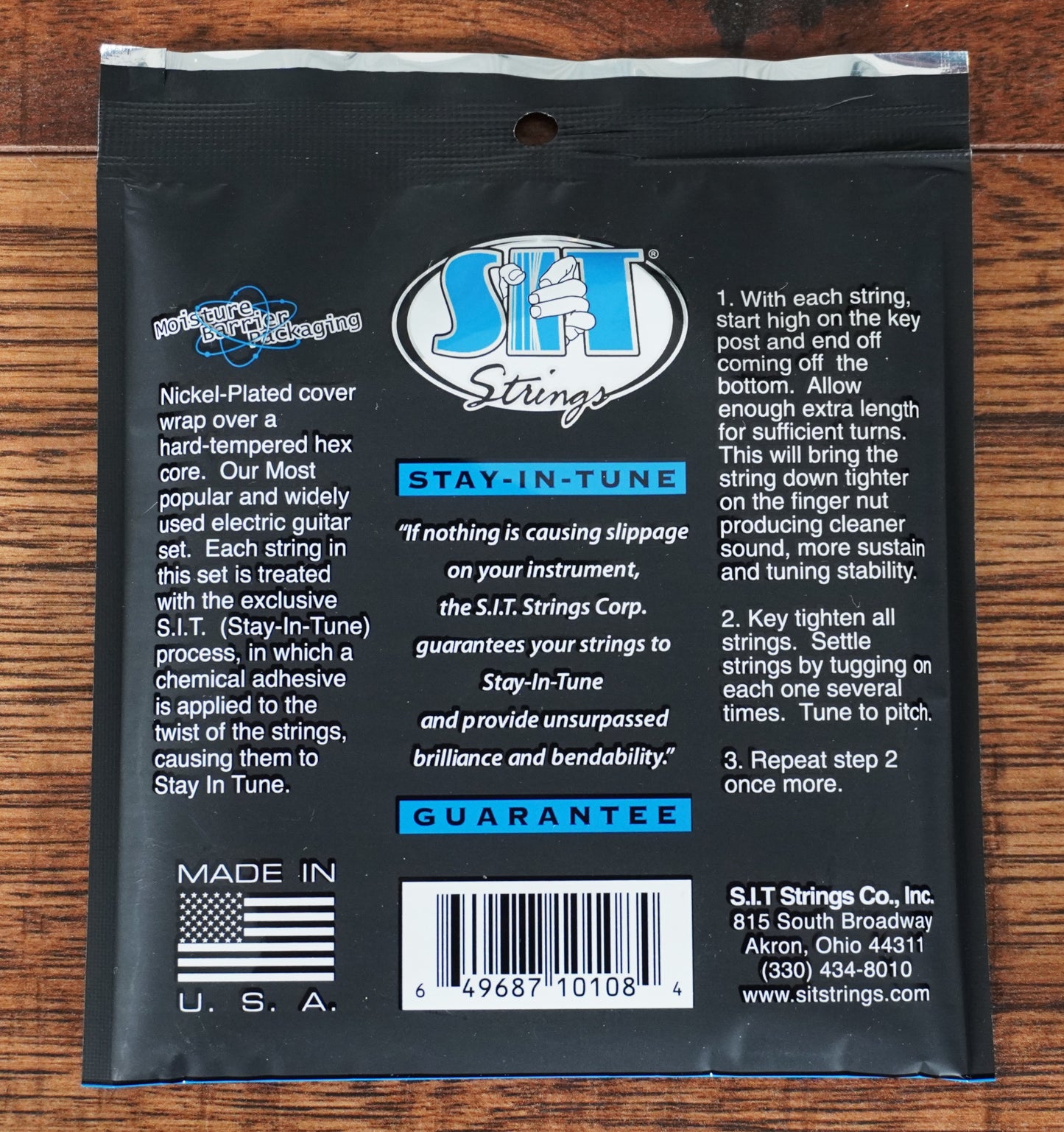 SIT Strings S1150 Power Wound Nickel Medium Light Electric Guitar String Set 3 Pack