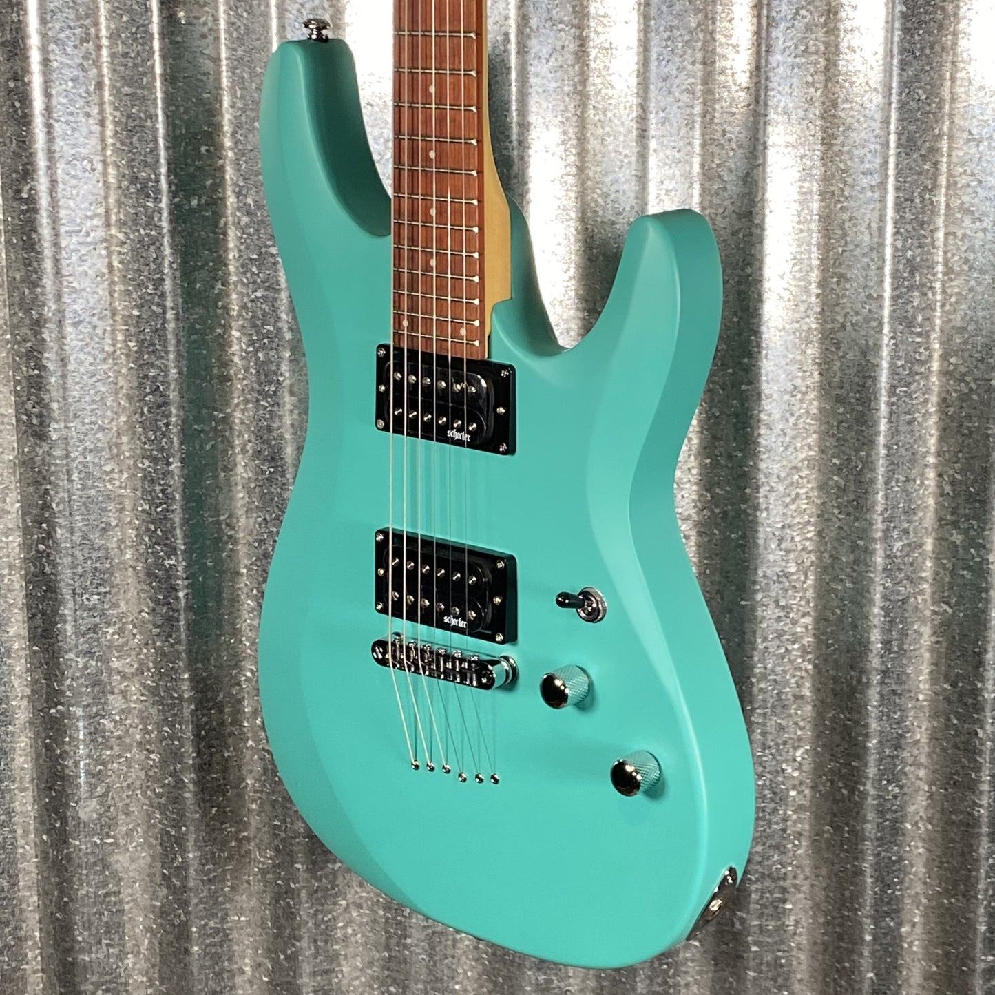 Schecter C-6 Deluxe Satin Aqua Guitar Blem #0729