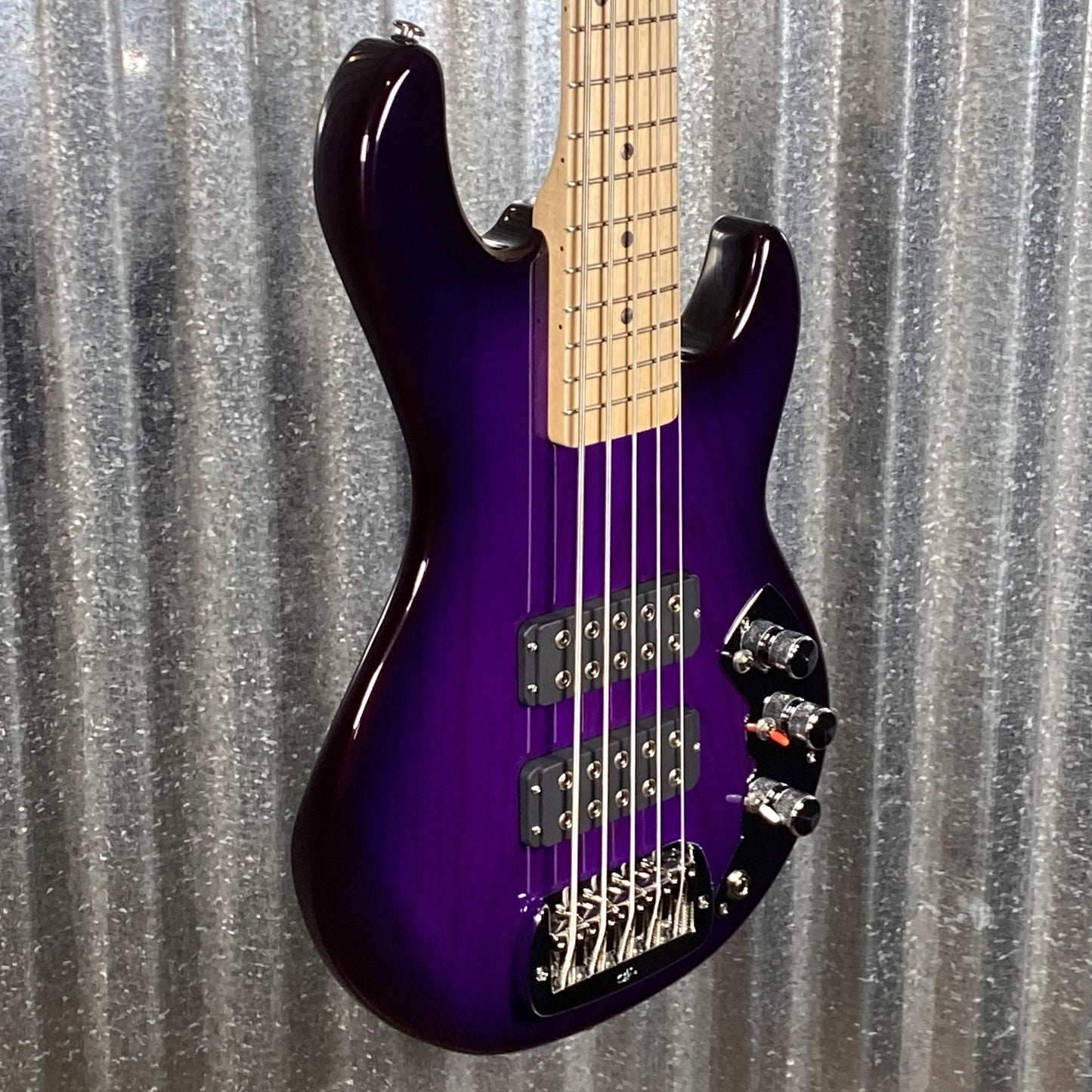 G&L USA CLF L-2500 S750 Purpleburst 5 String Bass & Bag S-750 L-2500 #6073