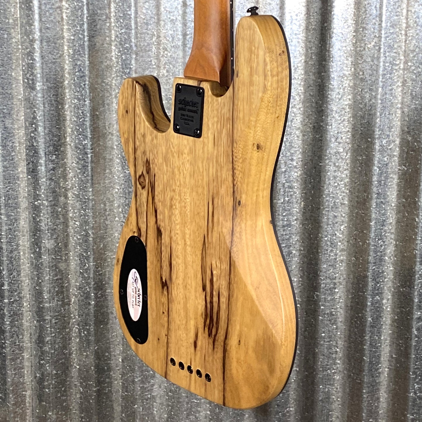 Schecter Model-T 5 Exotic 5 String Bass Natural Satin Black Limba #1199