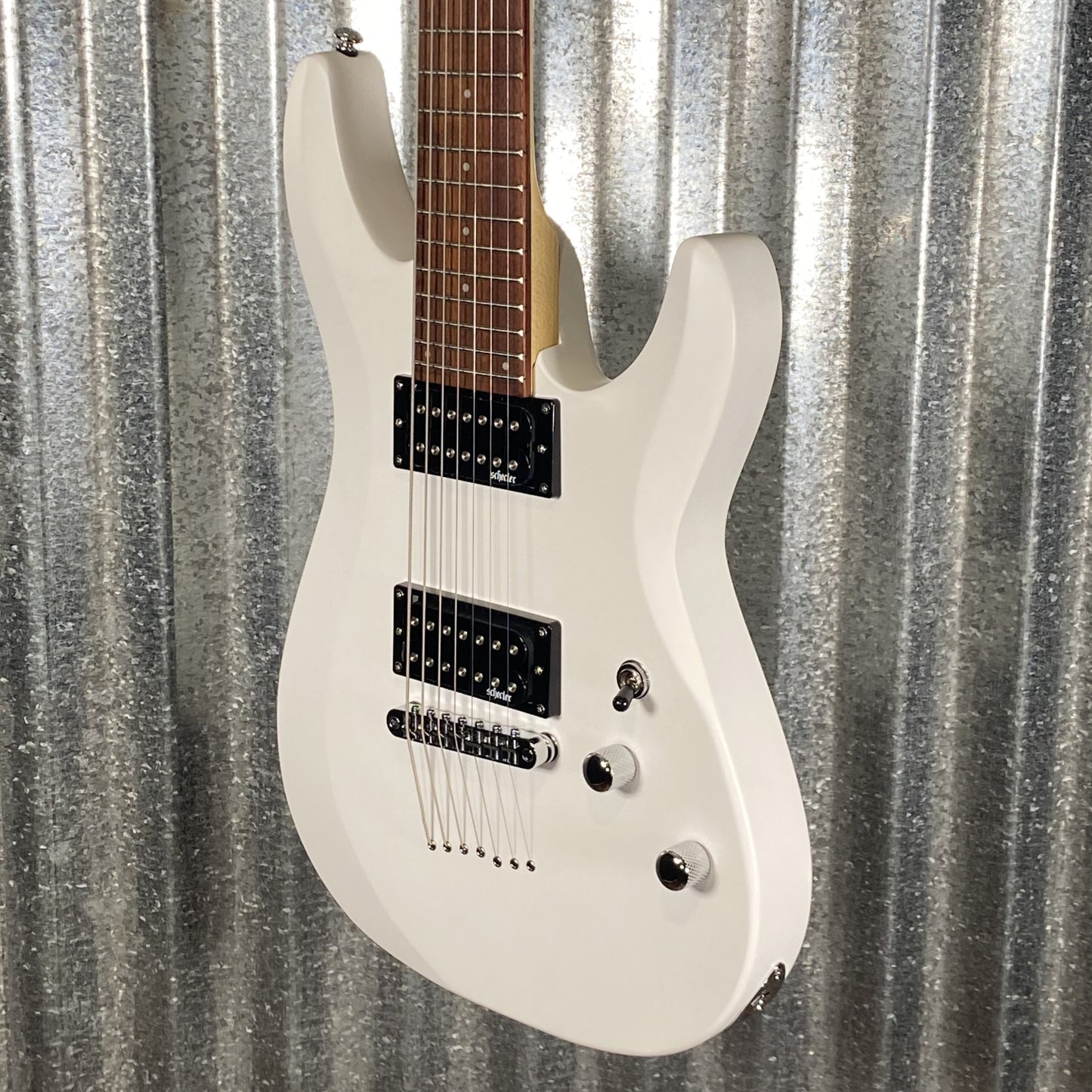 Schecter C-7 Deluxe 7 String Satin White Guitar #3174