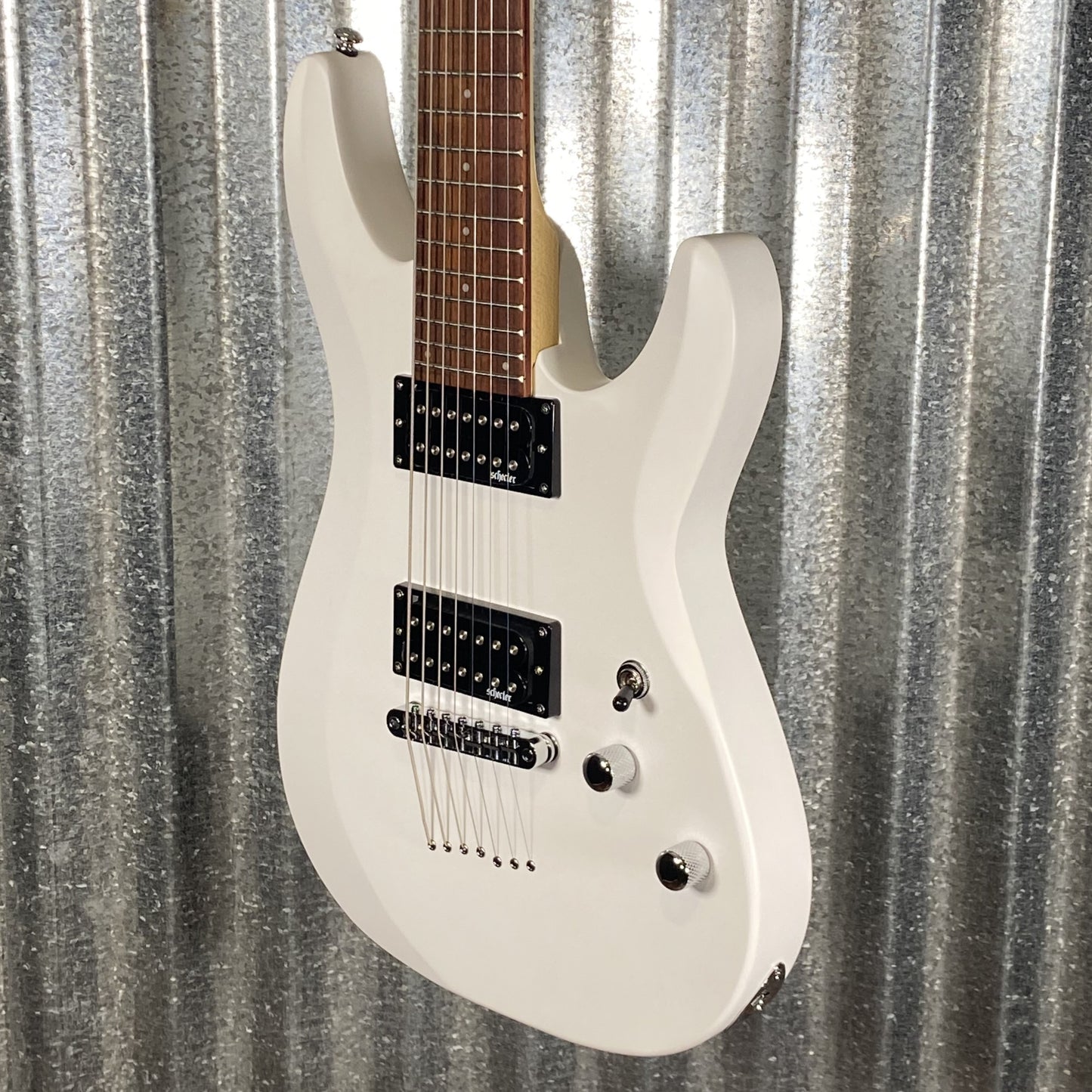 Schecter C-7 Deluxe 7 String Satin White Guitar #3174