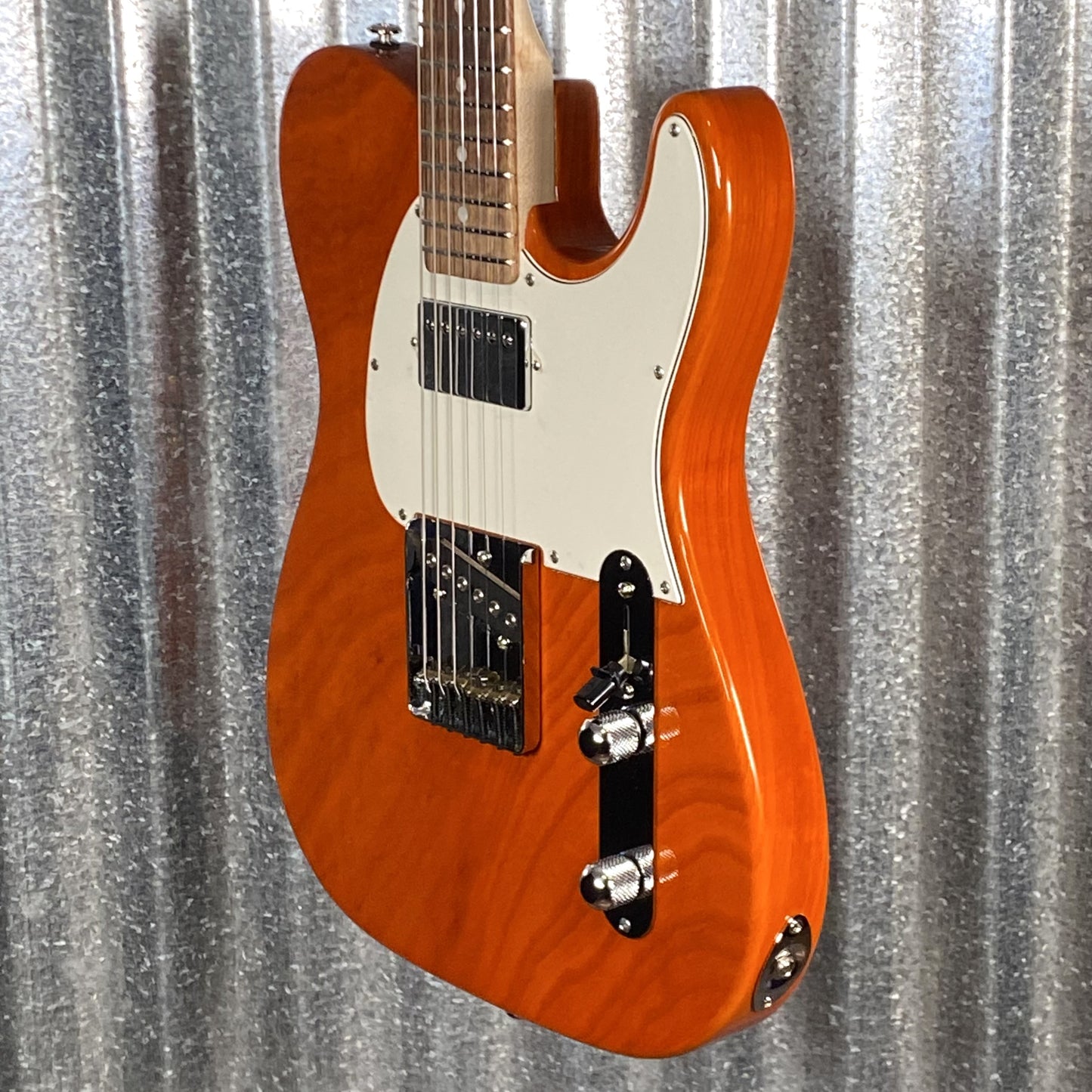 G&L USA Fullerton Deluxe ASAT Classic Bluesboy Clear Orange Guitar & Bag #8195
