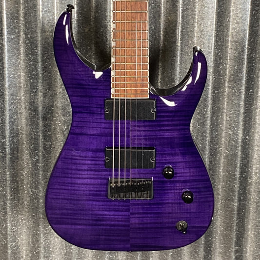 ESP LTD SH-207 Brian "Head" Welch Flame See Thru Purple 7 String Guitar LSH207FMSTP #0598 Used
