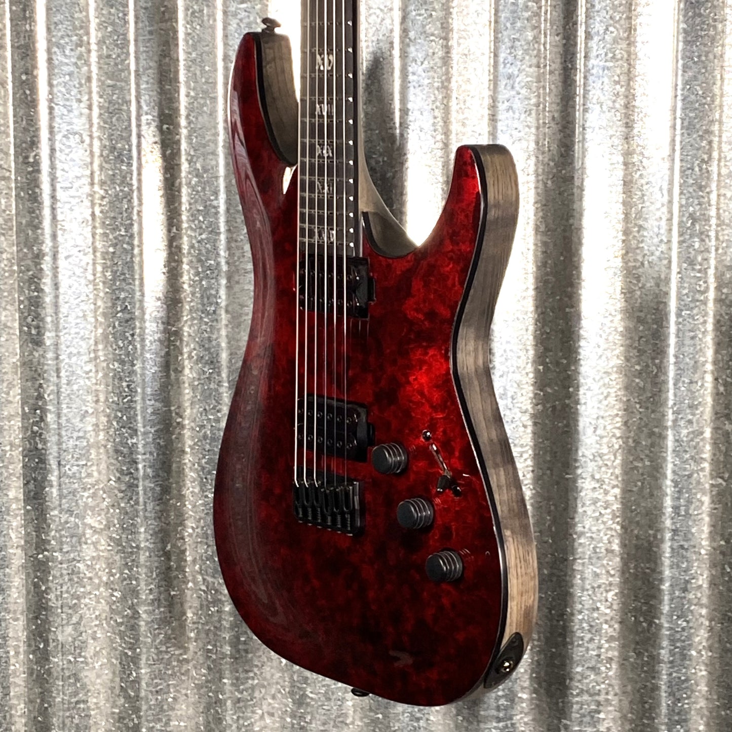 Schecter C-1 Apocalypse Red Reign Guitar #2156