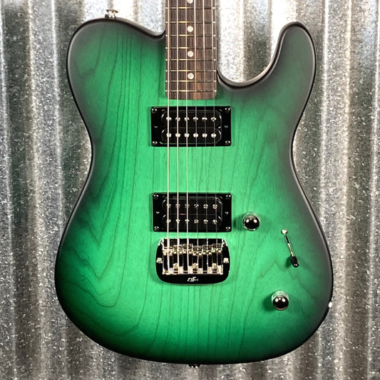 G&L USA ASAT HH RMC Green Burst Frost Top Guitar & Bag #7015