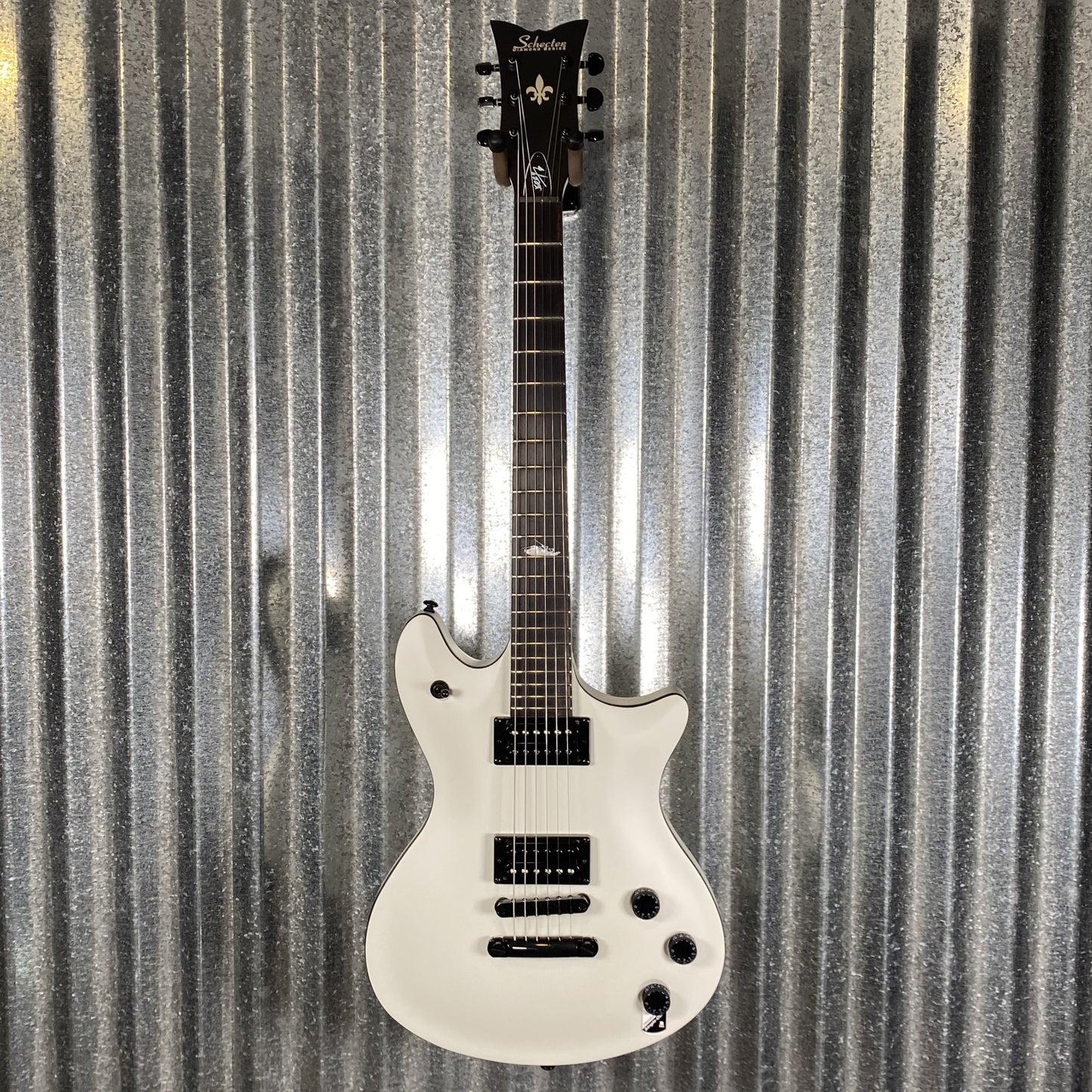 Schecter Jerry Horton Tempest Papa Roach Satin White Guitar #0687