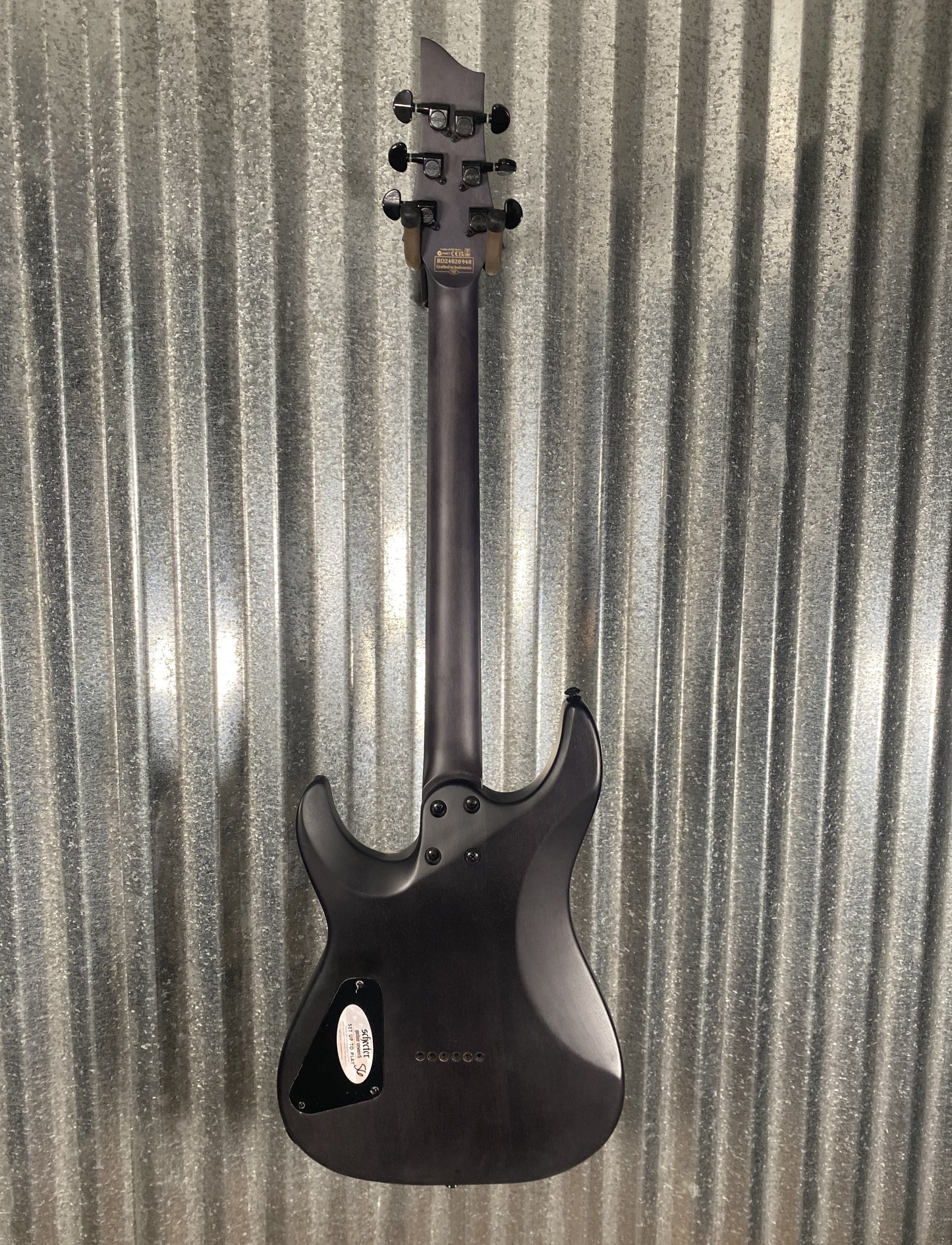 Schecter Omen Elite 6 Charcoal Burl Top Guitar #0948