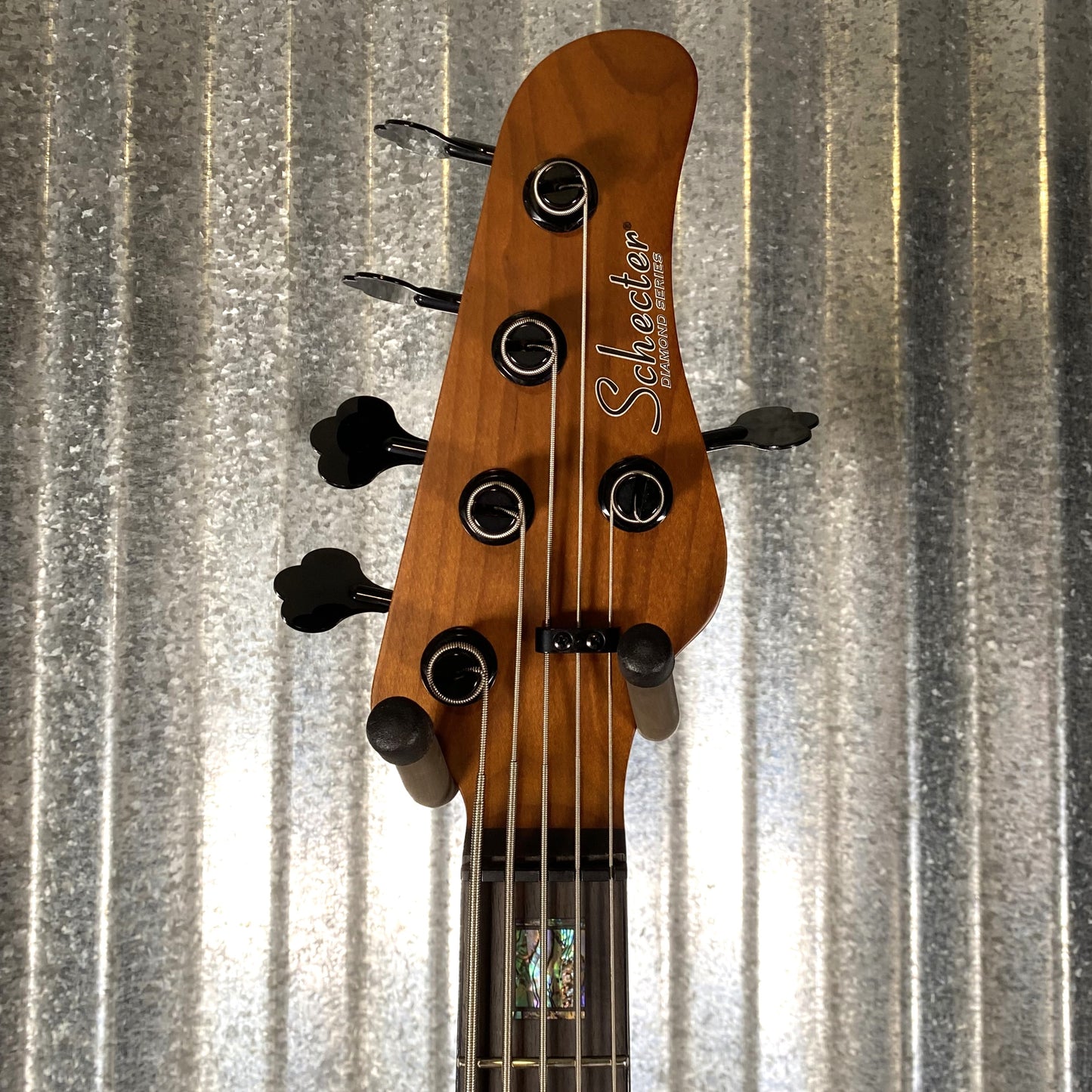 Schecter Model-T 5 Exotic 5 String Bass Natural Satin Black Limba #1199