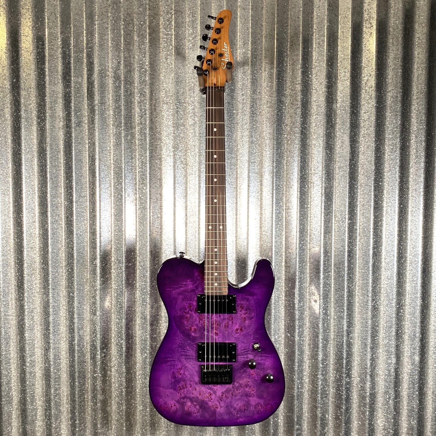 Schecter PT Standard Purple Burst Burl Guitar #0349