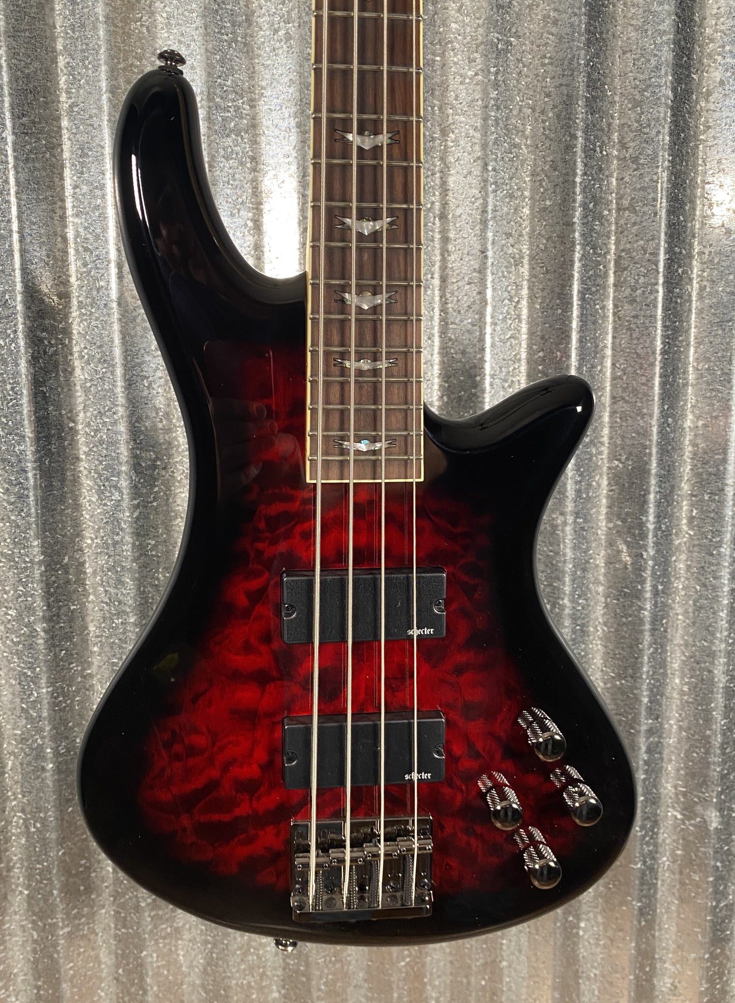 Schecter Stiletto Extreme-4 4 String Bass Black Cherry #0442