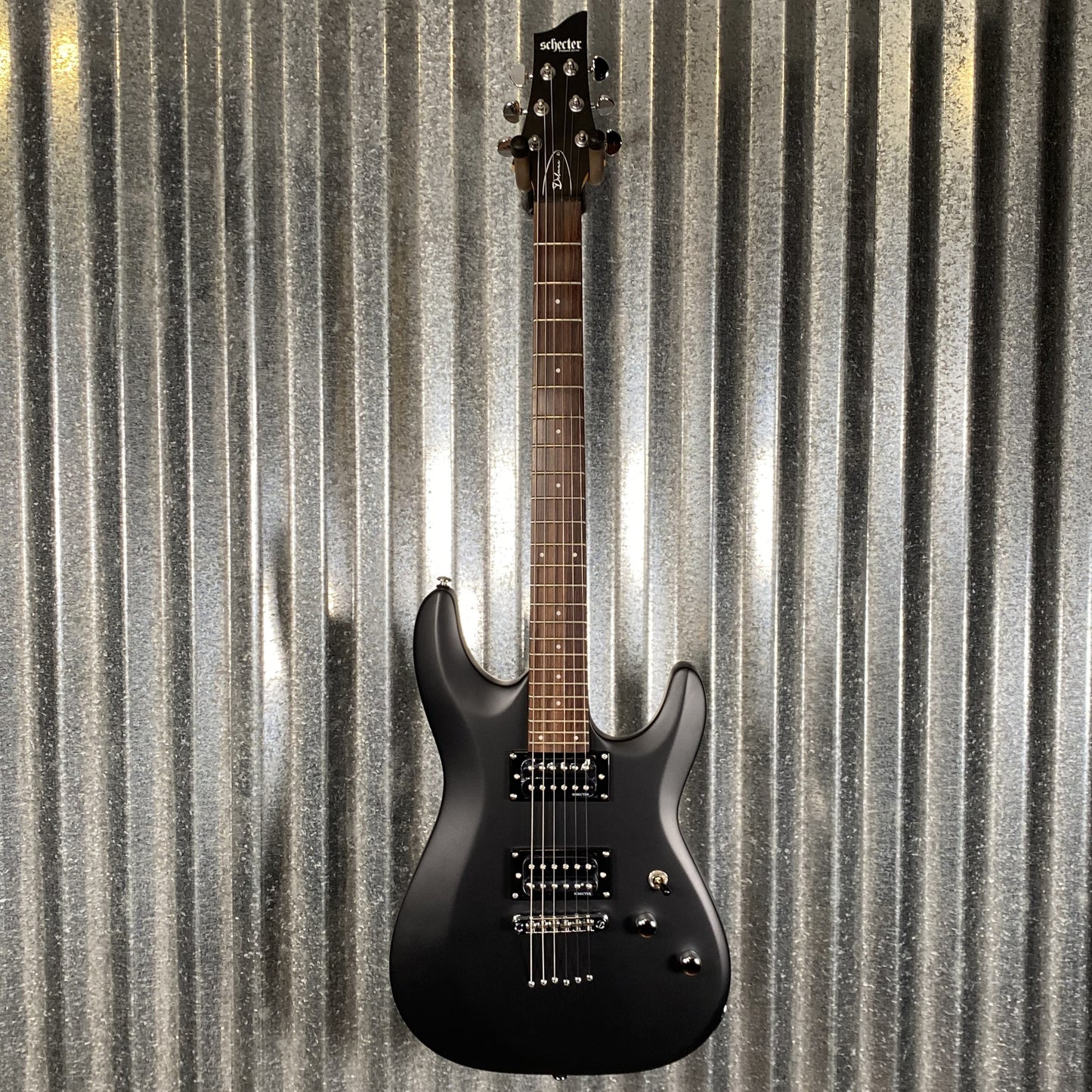 Schecter C-6 Deluxe Satin Black Guitar #0070