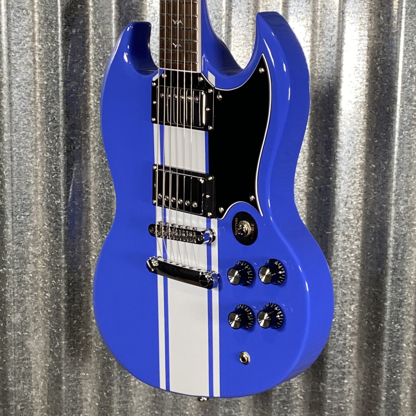 Westcreek Racer Offset SG Blue Solid Body Guitar #0477 Used