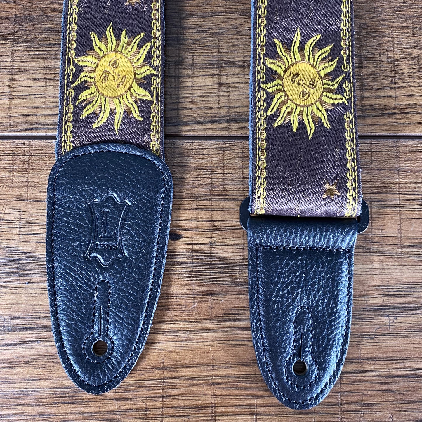 Levy's MPJG-SUN-BRN 2" Jacquard Weave Guitar Bass Strap Brown Sun