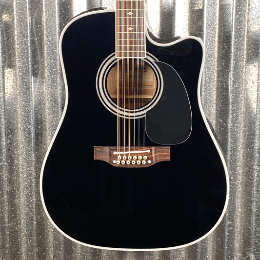 Takamine EF381SC Cutaway 12 String Acoustic Electric Guitar Black & Case Japan #0359