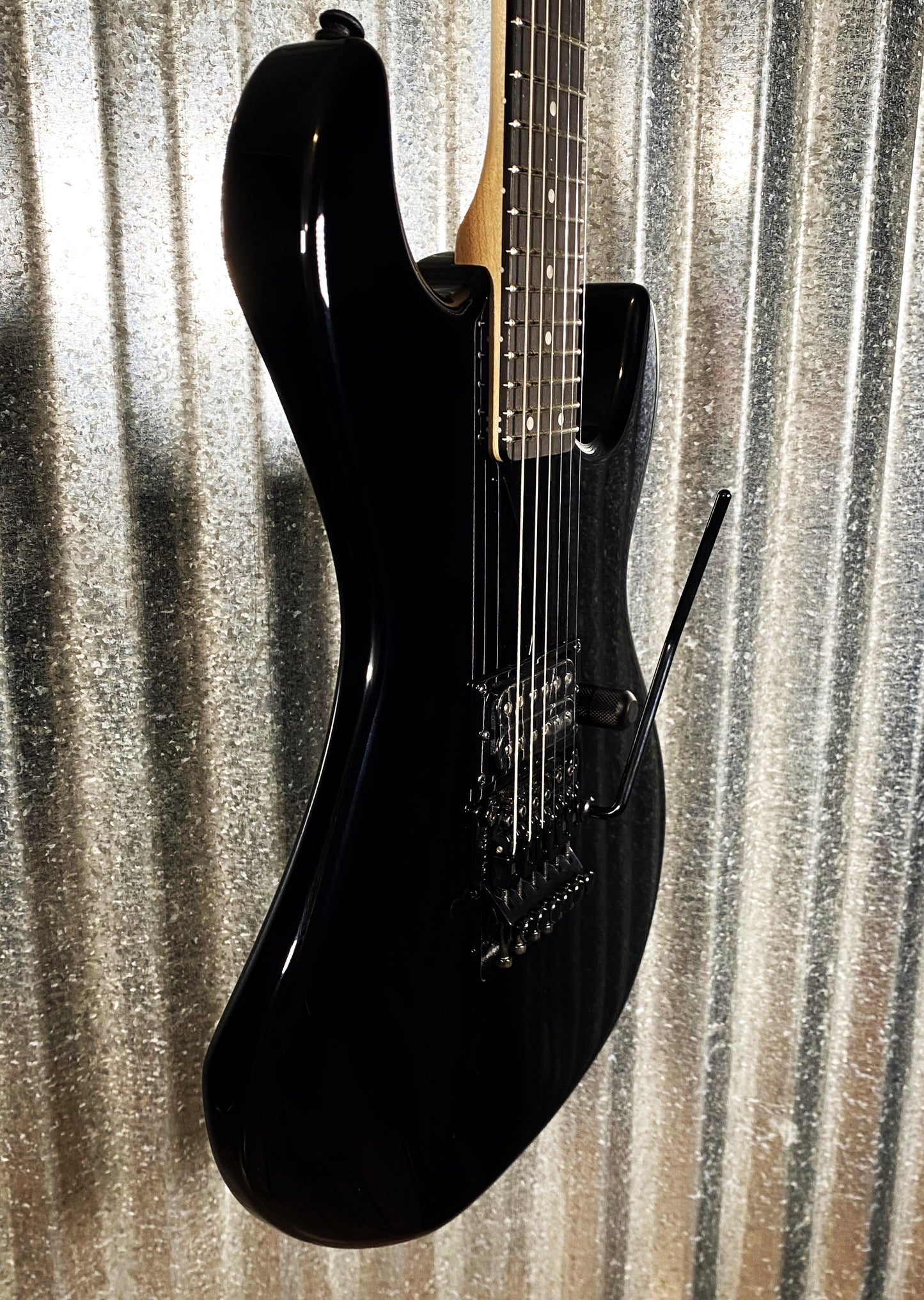 G&L USA Rampage 24 Floyd Rose Ebony Jet Black Guitar & Bag #5073