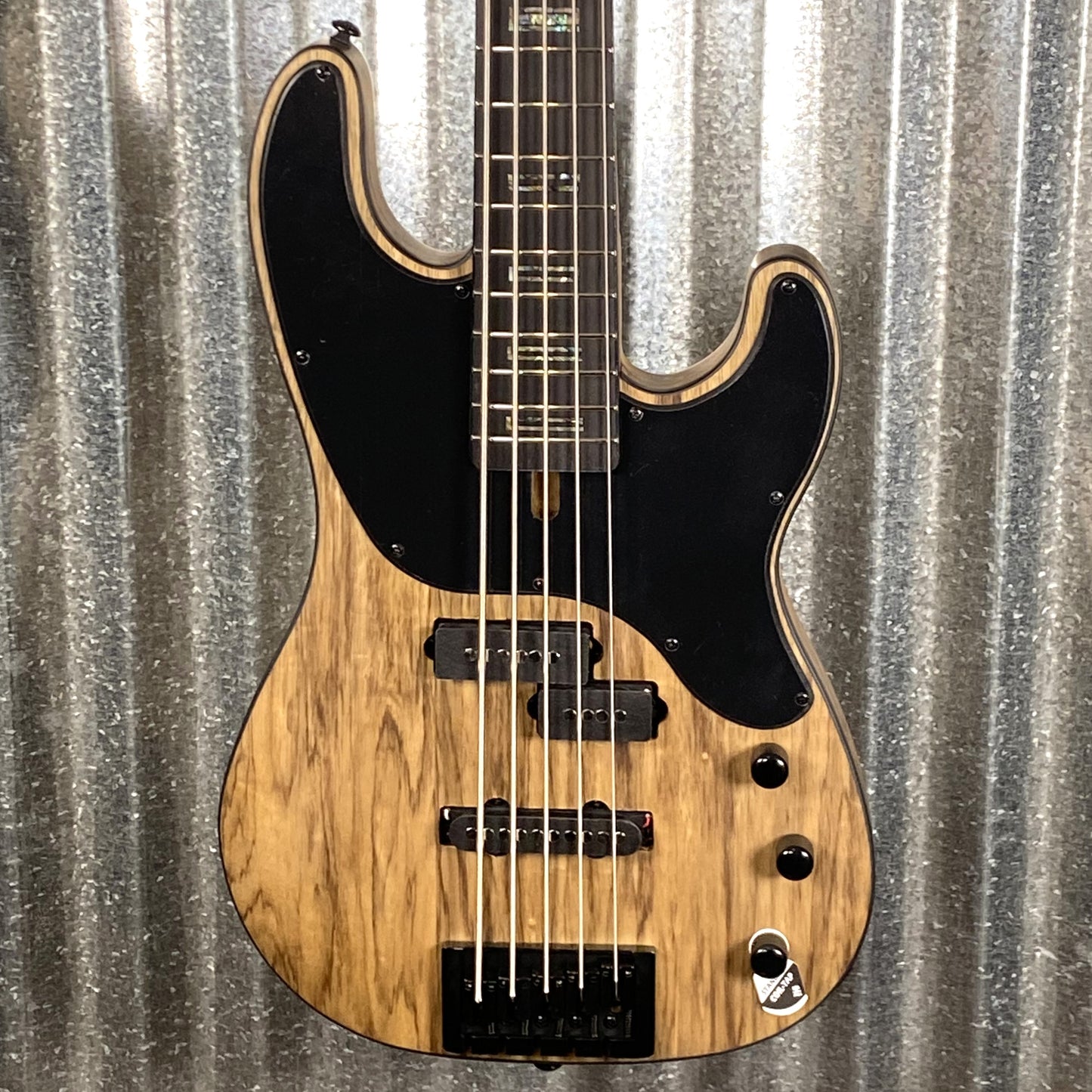 Schecter Model-T 5 Exotic 5 String Bass Natural Satin Black Limba #1802