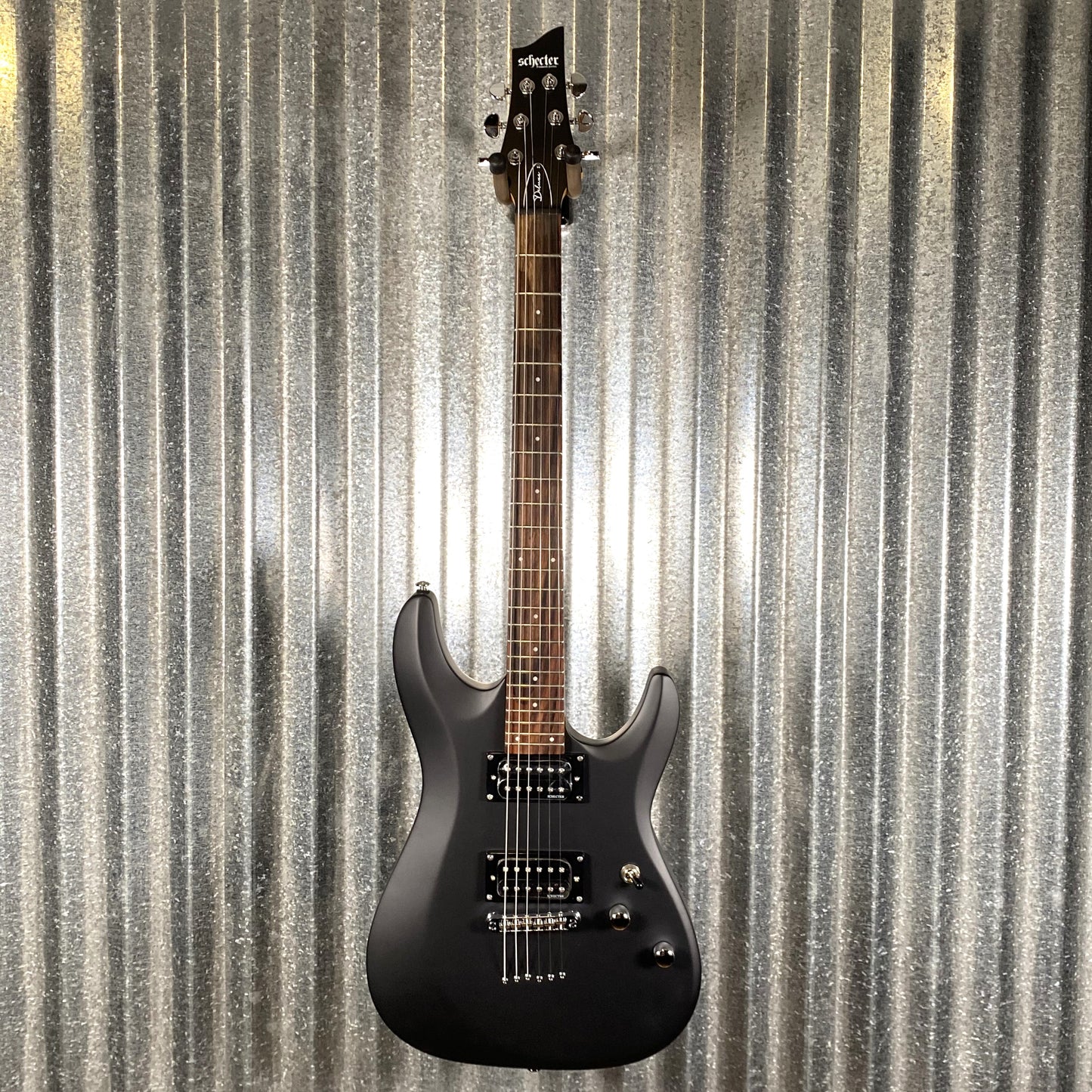 Schecter C-6 Deluxe Satin Black Guitar #0025